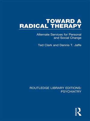 cover image of Toward a Radical Therapy